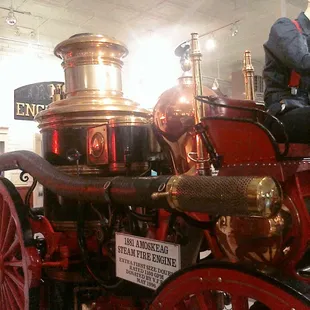 A steam powered pumper pulled by a team of horses. These were in use until the 1920's.