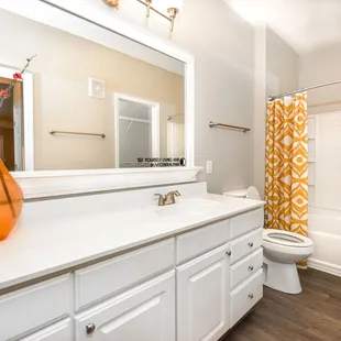 Bathroom with oval soaking tub