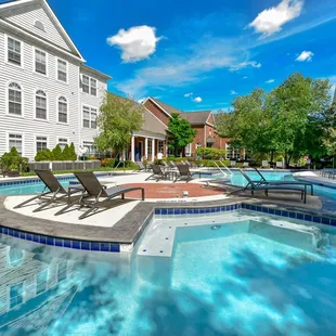 Resort-style swimming pool