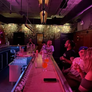 people sitting at the bar