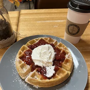 Berries and Cream waffle