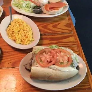 The lox, philly cheese steak and kids Mac n cheese. So good