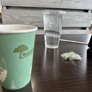 Coffee and filtered water.