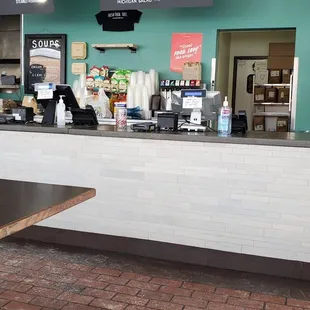 a view of the counter area