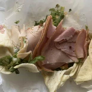 This is my club sandwich without bacon. I was so disappointed. That's the star ingredient!!  I'm not going back I've had it