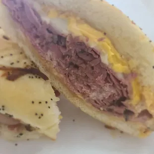 CPD combo on an onion roll