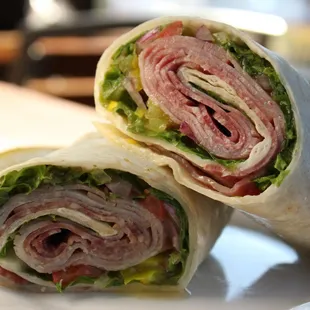 a cut in half sandwich