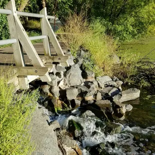 Waterfall on the eastside of the lake.