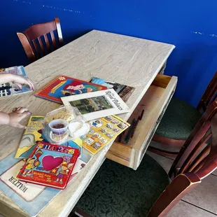 It&apos;s not kid friendly with tight small dining area but they do offer some fun things for kids inside there larger tables