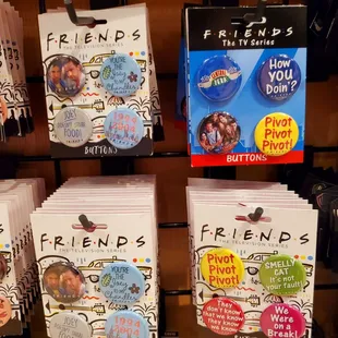 Assorted Friends Pins.