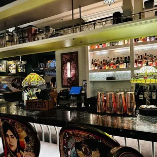 Study the decor, this restaurant, it talks about love stories of famous actors