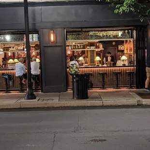 Sidewalk bar seating!