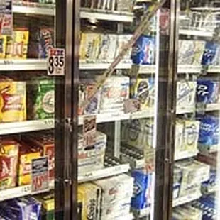 a refrigerator full of liquor