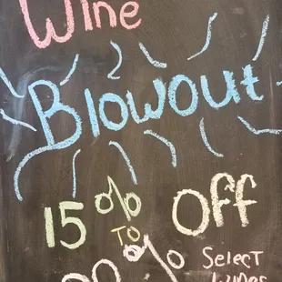 We have lots of wine on sale