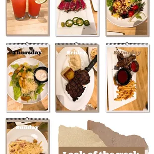a variety of food items