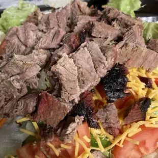 Large Salad with Smoked Beef