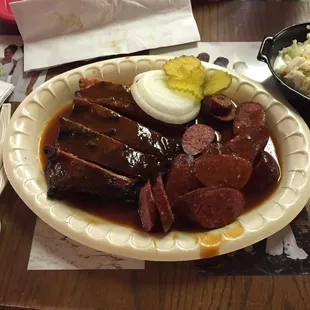 Pork ribs and Jalapeño sausage