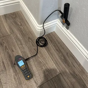 Found trapped water behind baseboard