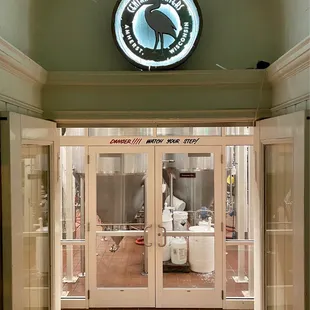 the entrance to the brewery