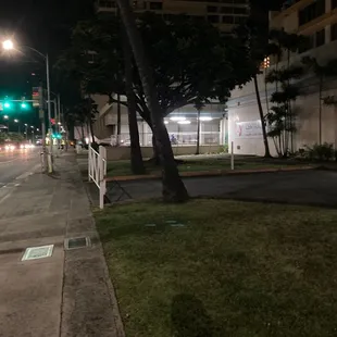 Landing area is closed at night. Work with your Uber driver