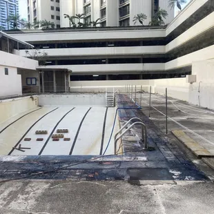 Supposed to be the pool. But drained almost a decade ago