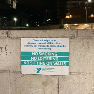 Parking garage warning sign