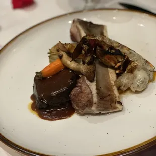 Wagyu Beef and Lobster Duo with bone marrow