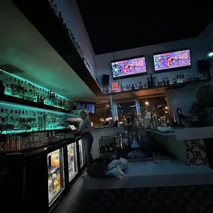 The bar area