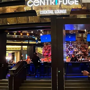 the entrance to centrifuge cocktail lounge