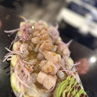 Aguachile con callo de hacha