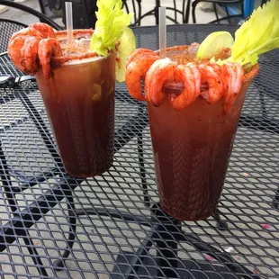 Micheladas with camarones! Very yummy!