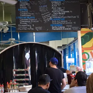 Menu, love the tacos Mazathlan