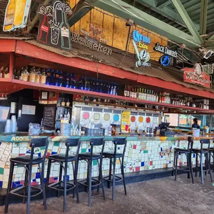the interior of a mexican restaurant