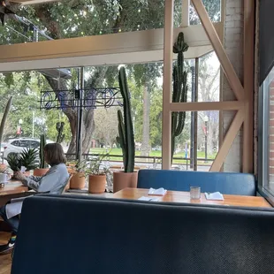 Looking out towards the street.