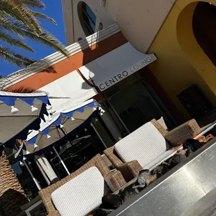 Part of the patio seating area