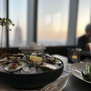 oysters on the half shell