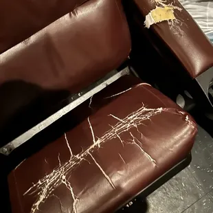 Worn out theater seats