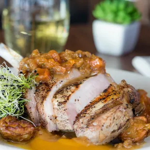Wood Grilled Bone in Pork Chop
