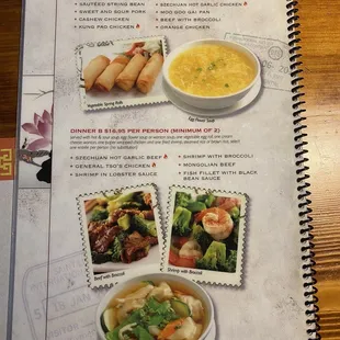 menu, soups and chowder
