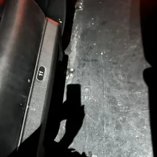 Numbers are on the bottom of the seats.