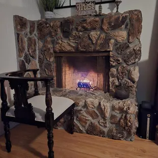 My new Fireplace Chair .  Thank you Sam for selling me the Chair!!! I loved shopping in your store!!
