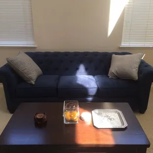 Navy Blue Chesterfield Sofa.