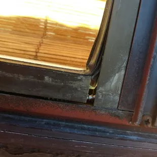 Huge gap in the frame. A hole goes all the way through