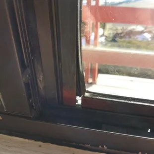 A hole where there should be glass