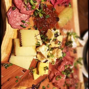 Chef board. All the cheeses and all the meats