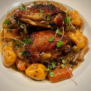 Special: Chicken Coq au Vin. Not what I was expecting. The mushrooms were amazing but the gravy was too thick.