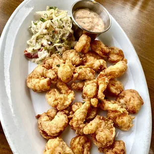 Buttermilk Fried Shrimp cajun aioli, coleslaw.  Delicious!