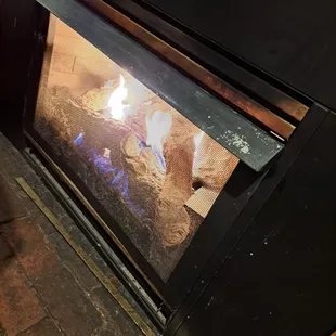 Cozy fireplace