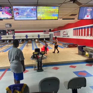 Having a blast with my son, niece and nephew!