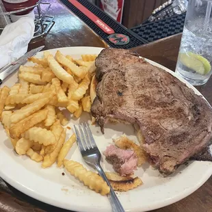 Prime rib sandwich, LUNCH SPECIAL, yes there's a nice roll under there and the au jus is to the side.